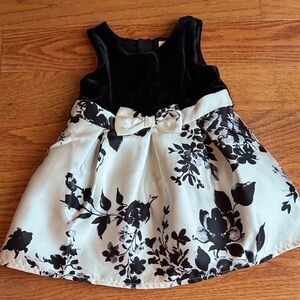 The Children's Place Black and White Floral Dress